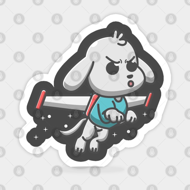 cute dog flying on robot wings Sticker by fflat hds